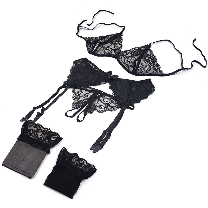 1 Set Women's Lace Lingerie, S - Sheer Mesh Bra บทวิจารณ์และราคา