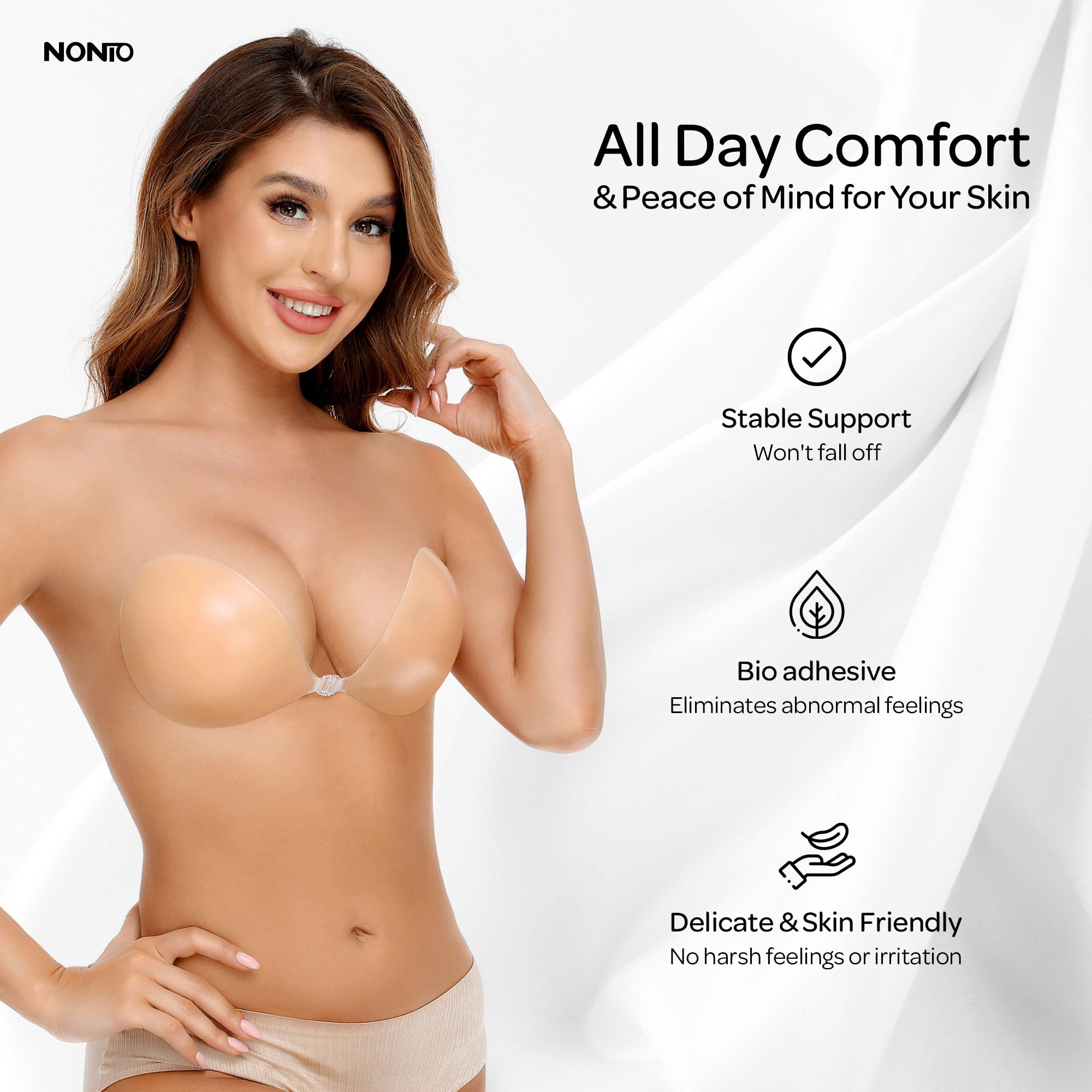 Adhesive Bra Strapless Sticky  - Backless Bra Sticky บทวิจารณ์และราคา