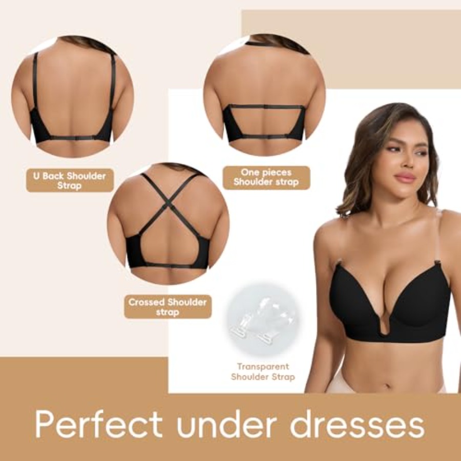 JOYSHAPER Plunge Bras for Wome - Plunge Bra Push Up บทวิจารณ์และราคา