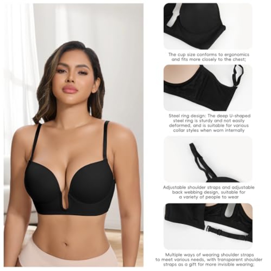 JOYSHAPER Plunge Bras for Wome - Plunge Bra Push Up บทวิจารณ์และราคา
