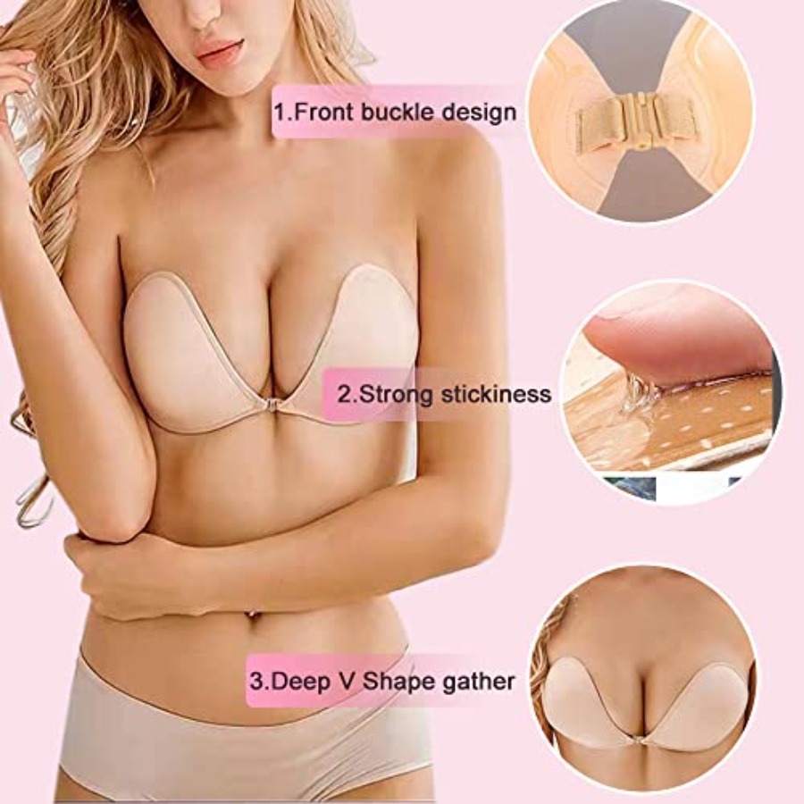 Hasimor 2 PCS Strapless Adhesi - Push Up Bra Silicone บทวิจารณ์และราคา
