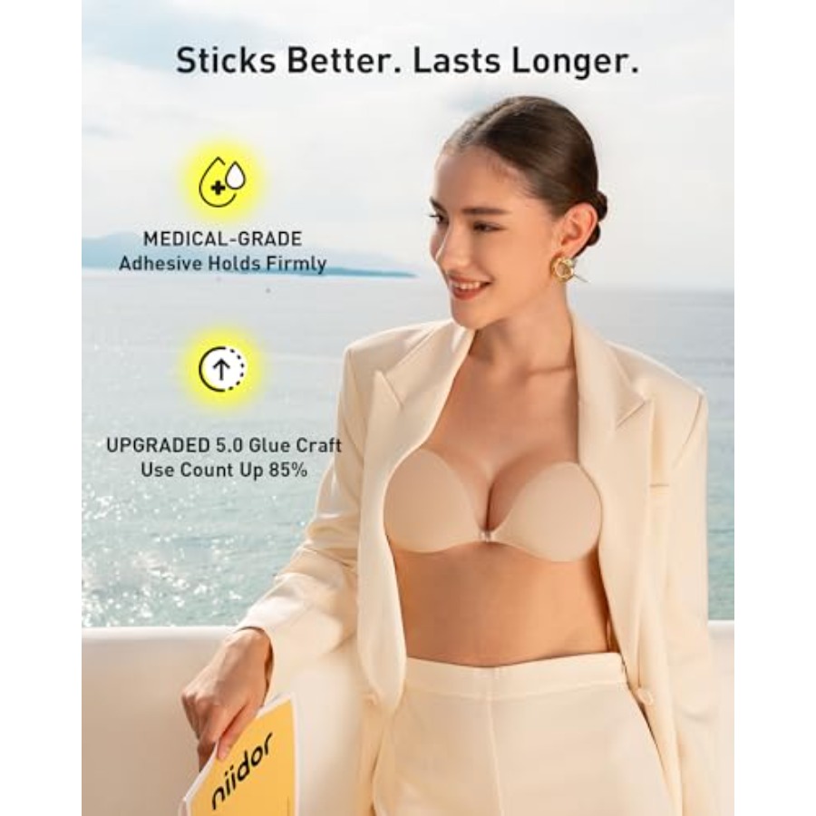 Niidor Adhesive Bra Strapless  - Backless Bra Sticky บทวิจารณ์และราคา