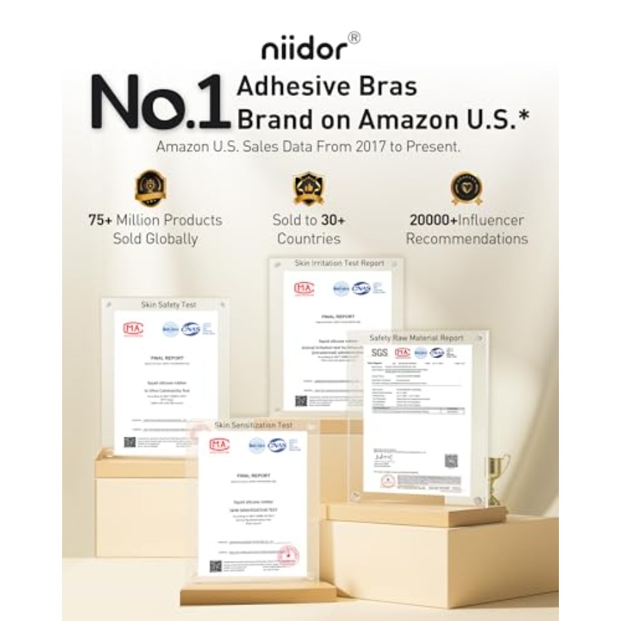 Niidor Adhesive Bra Strapless  - Backless Bra Sticky บทวิจารณ์และราคา
