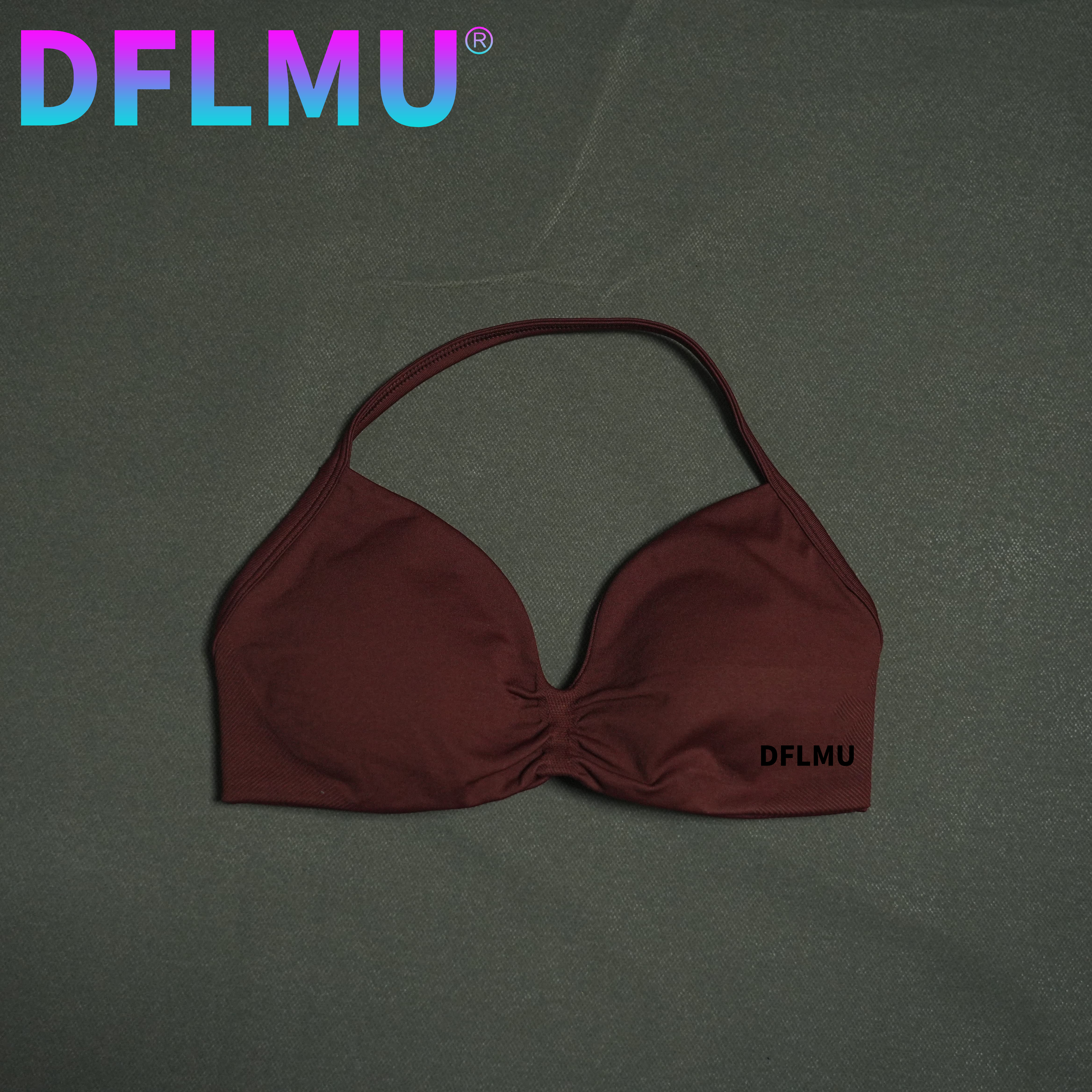 DFLMU Women Halter Sports Bra  - T Shirt Bra Seamless บทวิจารณ์และราคา
