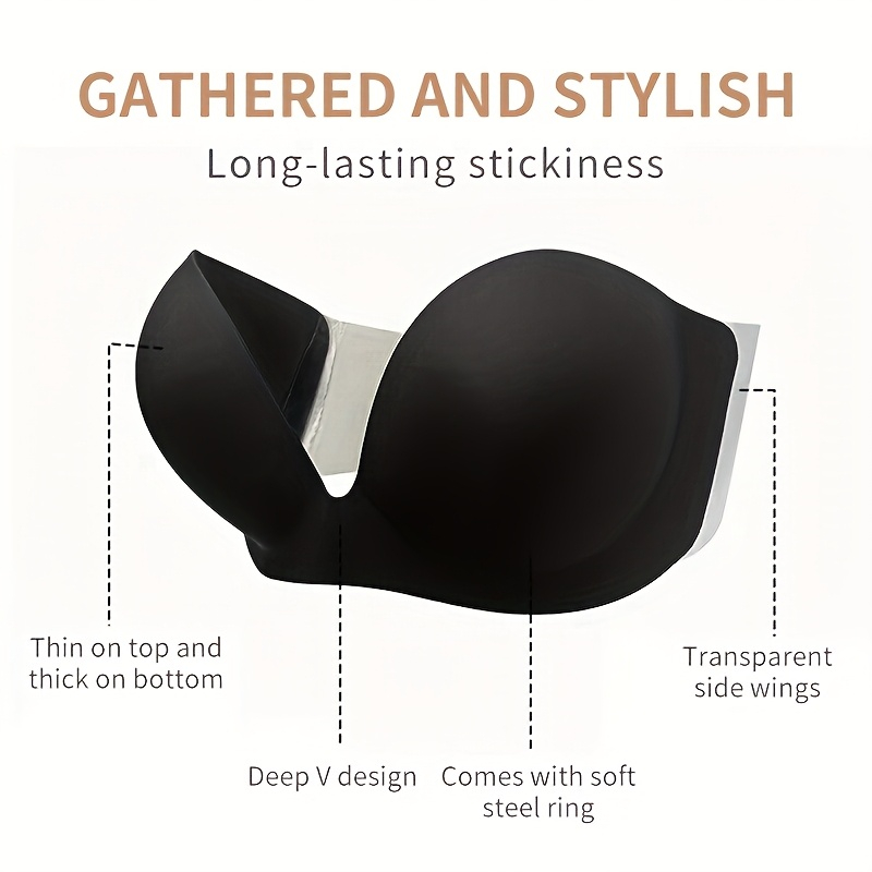 Strapless Seamless Invisible S - Push Up Bra Silicone บทวิจารณ์และราคา