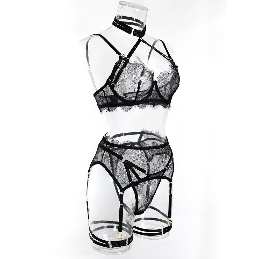 Sexy Lace Erotic Set Women See - Sheer Bra Lace บทวิจารณ์และราคา