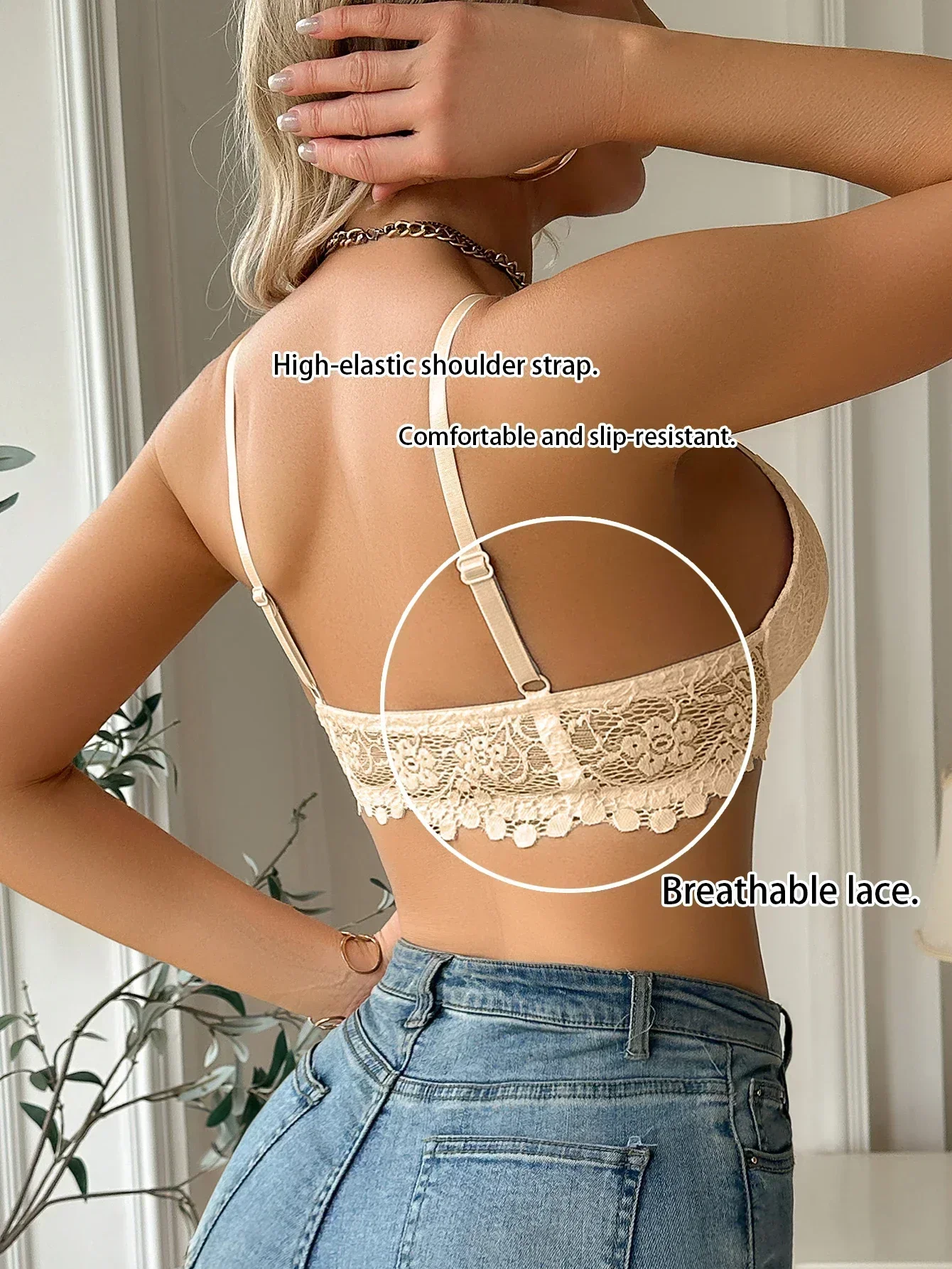 Women's Lace Front Clasp Push  - Cotton Bra Everyday บทวิจารณ์และราคา