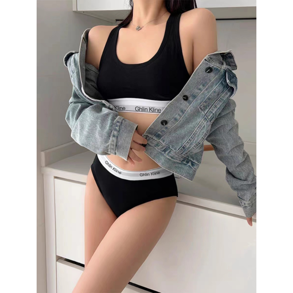 2PCS Ghlin Kline Underwear wit - Cotton Bra Everyday บทวิจารณ์และราคา