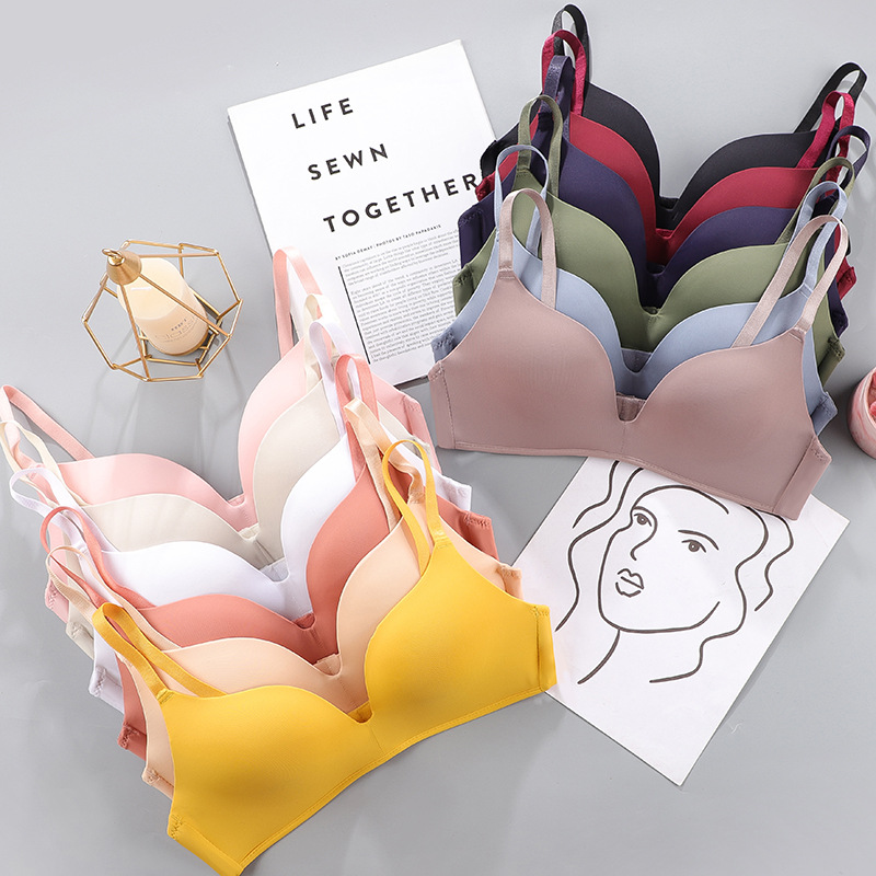 Women Seamless Bra Sexy No Wir - Plunge Bra Push Up บทวิจารณ์และราคา