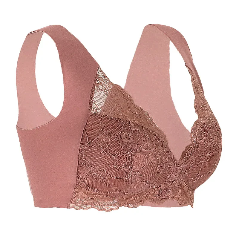 2024 New No Rims Front Buckle  - Full Coverage Bra บทวิจารณ์และราคา