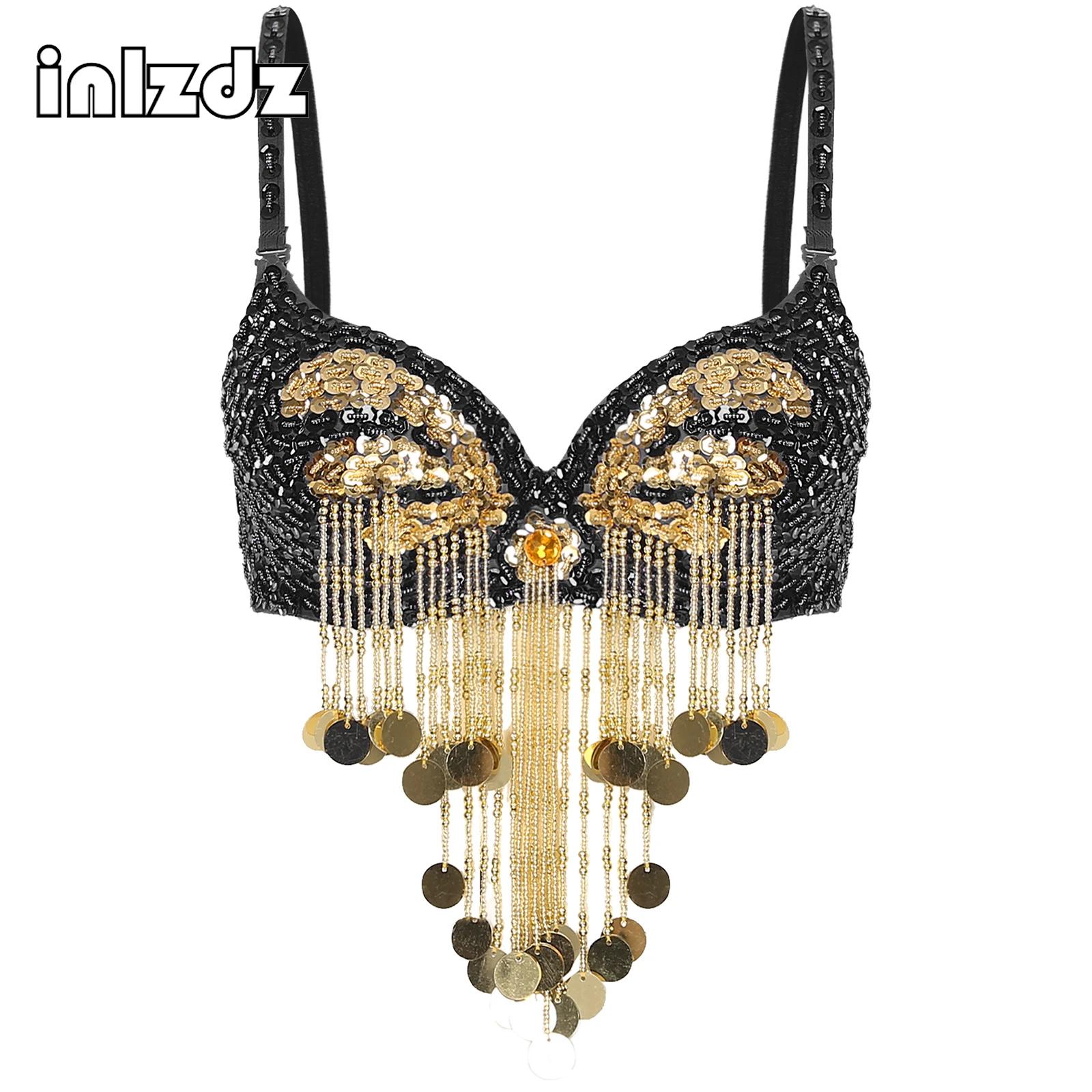 Womens Belly Dance Stage Perfo - Underwire Bra Padded บทวิจารณ์และราคา