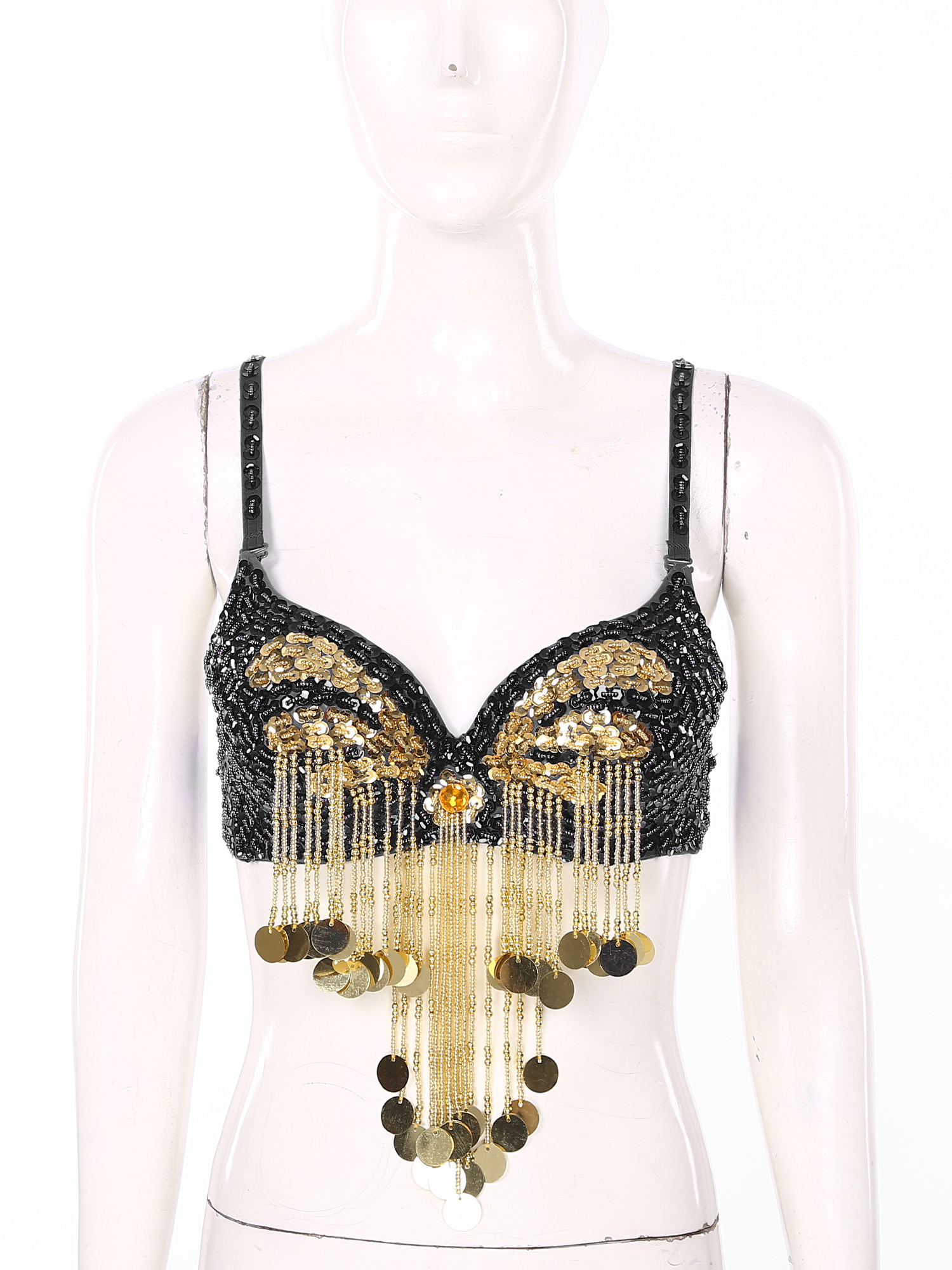 Womens Belly Dance Stage Perfo - Underwire Bra Padded บทวิจารณ์และราคา