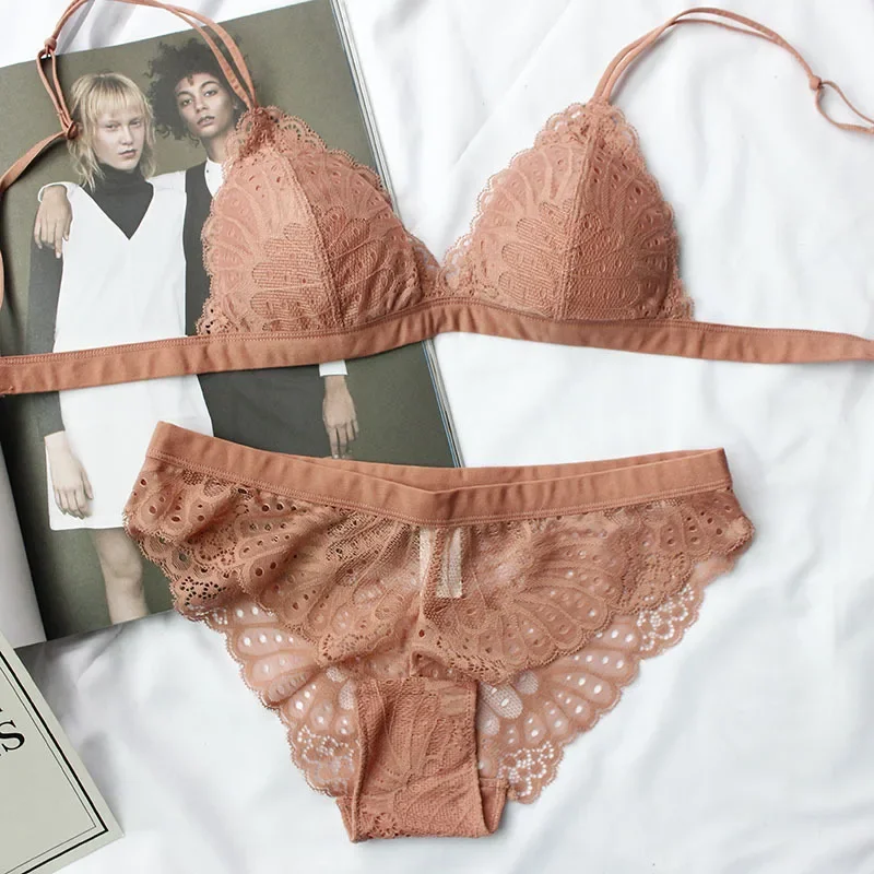 KUCLUTfull lace triangle cup s - Sleep Bra Bralette บทวิจารณ์และราคา