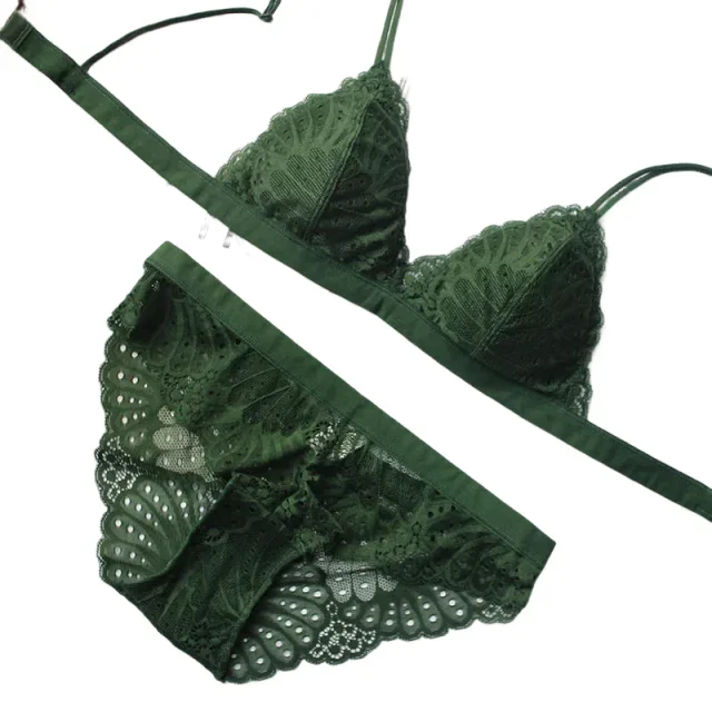 KUCLUTfull lace triangle cup s - Sleep Bra Bralette บทวิจารณ์และราคา