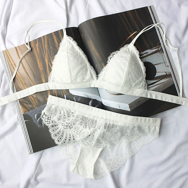KUCLUTfull lace triangle cup s - Sleep Bra Bralette บทวิจารณ์และราคา
