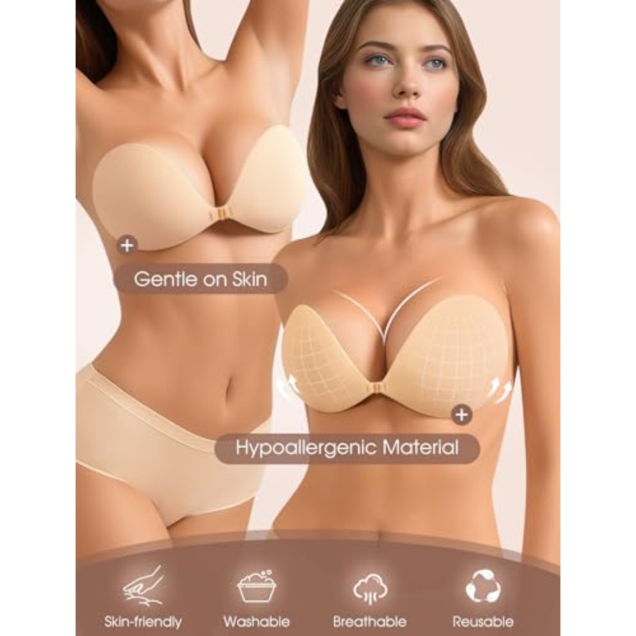 Sticky Bra Push Up Strapless A - Backless Bra Sticky บทวิจารณ์และราคา