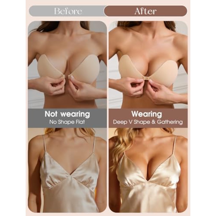 Sticky Bra Push Up Strapless A - Backless Bra Sticky บทวิจารณ์และราคา
