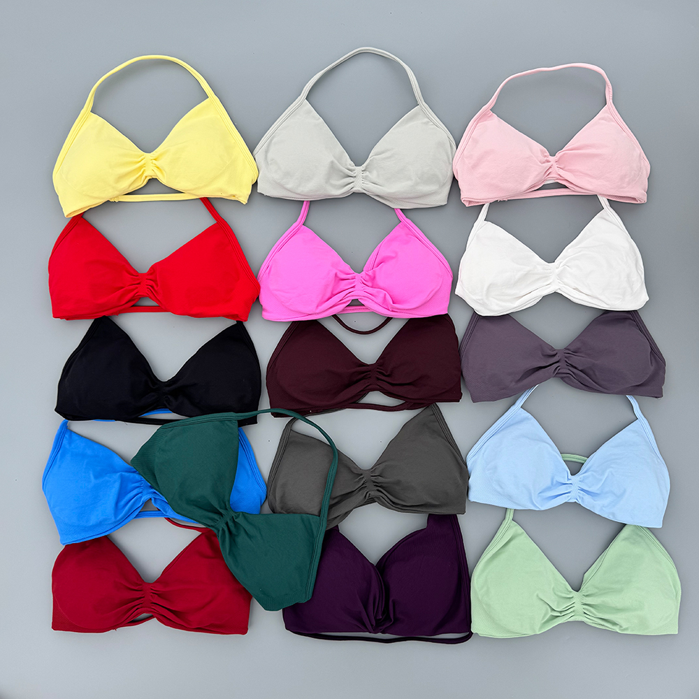 Strappy Bra Gym Top Women High - Sports Bra Racerback บทวิจารณ์และราคา