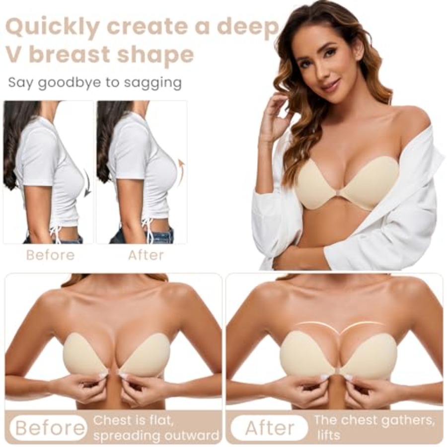 RELIRELIA Women's Sticky Self  - Backless Bra Sticky บทวิจารณ์และราคา